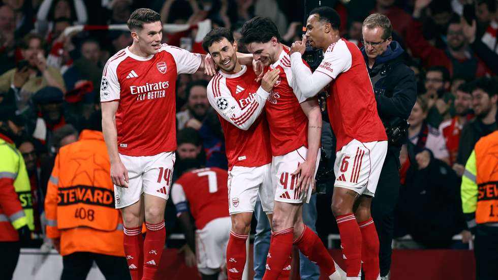 Eze inaugurou o marcador, Declan Rice fez o 2-0 final e Gyökeres viu confirmado o reencontro com o Sporting nos quartos da Champions