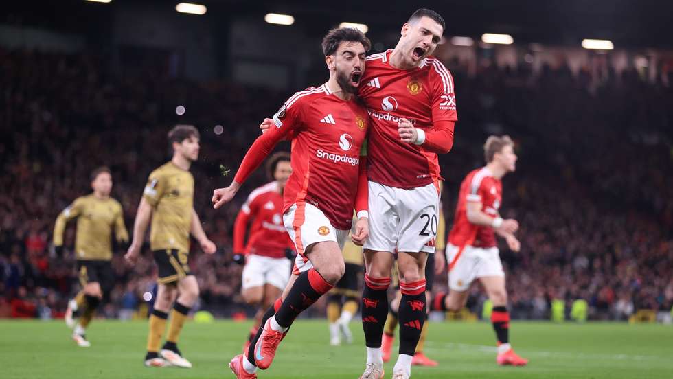 Dois penáltis, dois golos, duas transformações "sem espinhas": Bruno Fernandes voltou a ser determinante para nova reviravolta do Manchester United frente à Real Sociedad, selando ainda o hat-trick no final