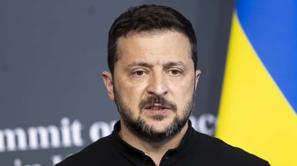 epa11415190 Ukrainian President Volodymyr Zelensky speaks during the closing Media conference during the Summit on peace in Ukraine in Stansstad near Lucerne, Switzerland, 16 June 2024. International heads of state gather on 15 and 16 June at the Buergenstock Resort in central Switzerland for the two-day Summit on Peace in Ukraine.  EPA/ALESSANDRO DELLA VALLE / POOL EDITORIAL USE ONLY
