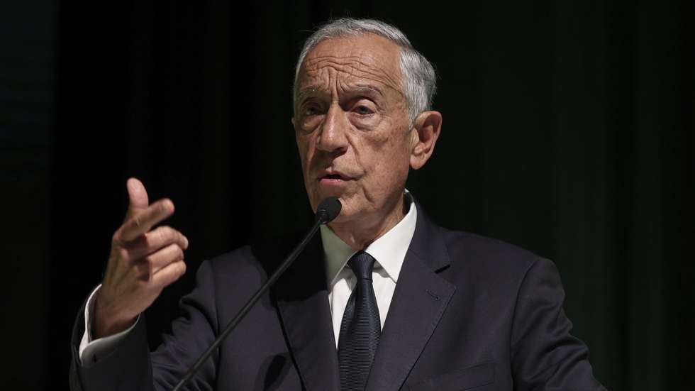 O Presidente da República, Marcelo Rebelo de Sousa, intervem durante a sessão de encerramento da conferência "Querer e Crescer" em Carcavelos, 20 de março de 2023. ANTÓNIO COTRIM/LUSA