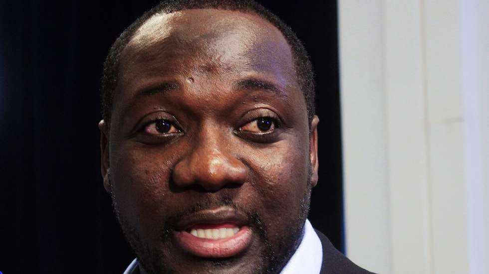 O deputado da União Nacional para a Independência Total de Angola (UNITA) e filho de Jonas Savimbi, Rafael Savimbi, durante a reunião onde os testes de ADN feitos por entidades independentes aos restos mortais de Jonas Savimbi, exumados a 31 de janeiro, confirmaram tratar-se do líder histórico da UNITA, morto em combate em 2002, anunciou hoje o Governo angolano., Luanda, Angola, 20 de maio de 2019. A confirmação foi feita hoje pelo ministro de Estado angolano Pedro Sebastião, numa conferência de imprensa na presença de familiares de Jonas Savimbi, de representantes da União Nacional para a Independência Total de Angola (UNITA) e das quatro instituições que procederam aos testes, incluindo uma de Portugal. AMPE ROGÉRIO / LUSA