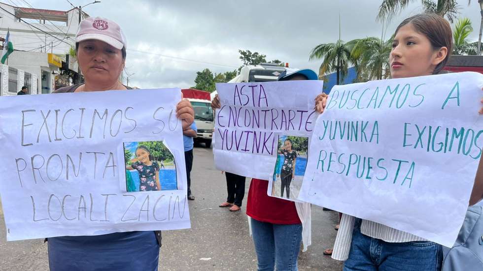 Vizinhos e familiares da menina manifestaram-se após o seu desaparecimento