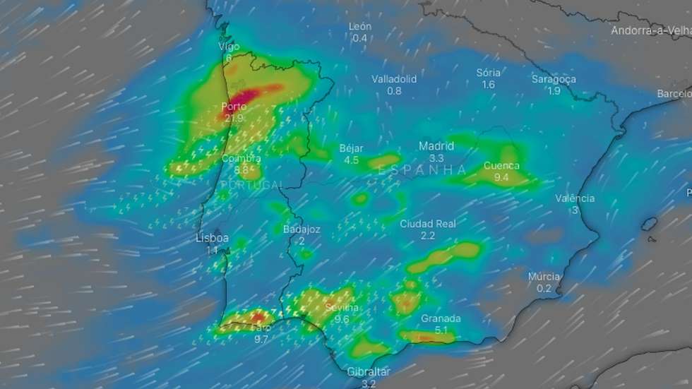 Um fenómeno convectivo ocorre quando “há forte instabilidade atmosférica, movimentos verticais ascendentes e elevado conteúdo em humidade na baixa troposfera”