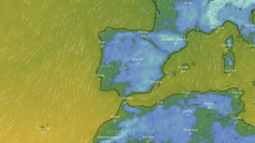 A partir de dia 28, para de chover mas o frio polar vai voltar