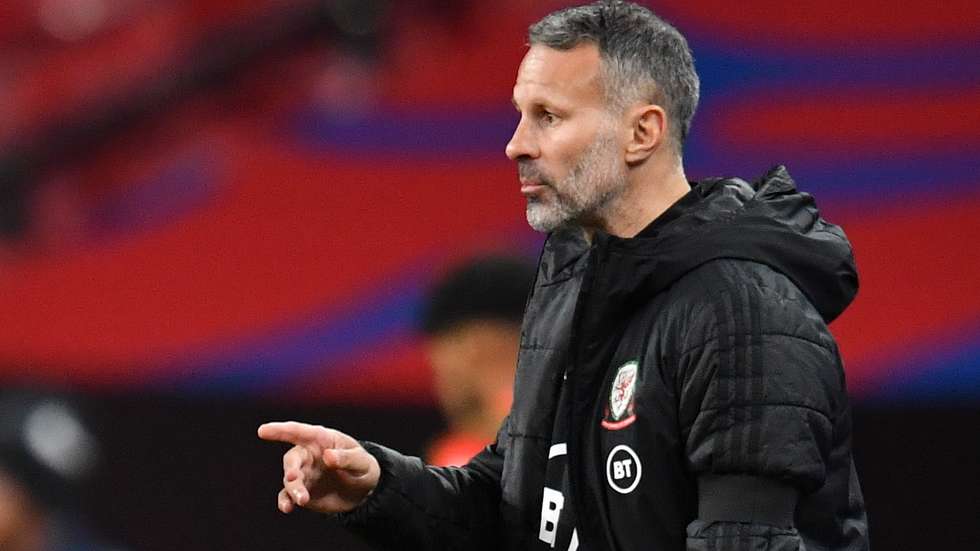 epa08795380 (FILE) - Wales' head coach Ryan Giggs reacts during the international friendly soccer match between England and Wales in London, Britain, 08 October 2020 (re-issued on 03 November 2020). On 03 November 2020 the Football Association of Wales announced to have mutually agreed with Ryan Giggs 'that he will not be involved in the upcoming international matches against USA, Republic of Ireland and Finland'. Assistant coach Robert Page 'will take charge of the team'. Giggs, according to media reports, was arrested and later released on bail over an alleged incident involving his girlfriend.  EPA/Glyn Kirk / POOL *** Local Caption *** 56405473