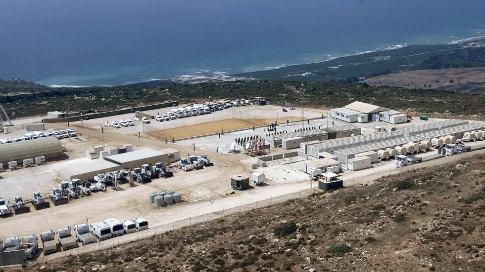 Vista aérea da base de Ubique, em Shamaa, no sector oeste do sul do Líbano, onde se encontra instalada a Unidade de Engenharia-2. Os militares portugueses em missão na Força Interina das Nações Unidas no Líbano (FINUL) estão em estado de alerta com o aproximar da data do primeiro aniversário, 14 de Agosto, do fim da invasão israelita , 07 de Agosto de 2007, em Beirute, Libano.  (ACOMPANHA TEXTO)  ANTONIO COTRIM/LUSA