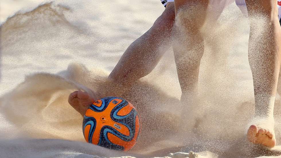 Futebol de Praia nos Jogos Europeus de 2015 em Baku, Azerbaijão.