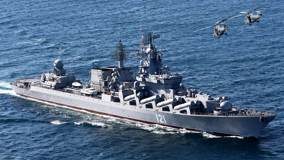 o navio de guerra russo, Moskva