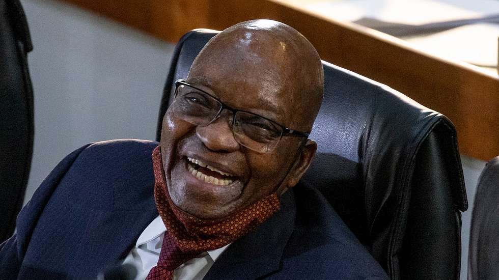 epa08823712 Former South African President Jacob Zuma appears before the Judicial Commission of Inquiry into State Capture in Johannesburg, South Africa, 16 November 2020. Former president made an appearance before Judicial Commission, to answer allegations on corruption, after he filed an official application to dismiss Deputy Chief Justice Raymond Zondo from the Commission claiming he had 'family relations' with the Justice and it can undermine Zondo from being objective.  EPA/YESHIEL PANCHIA