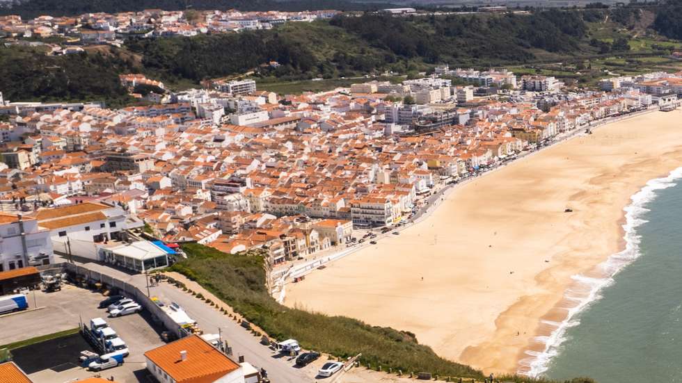 Drone View of Nazaré, The Iconic Surfing Hotspot