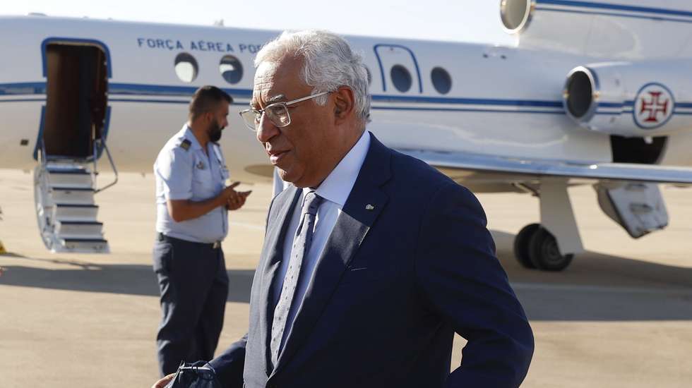 epa10039260 Portuguese Prime Minister, Antonio Costa, arrives at the airbase of Torrejon de Ardoz, in Madrid, Spain, 28 June 2022. Heads of State and Government from NATO's member countries and key partners are gathering in Madrid to discuss important issues facing the Alliance and endorse NATO's new Strategic Concept, the Organization said.  EPA/J.J. Guillen / POOL POOL