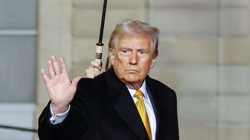 epa11762985 US president-elect Donald J. Trump leaves the Elysee Palace to attend a ceremony for the reopening of the Notre Dame de Paris Cathedral, in Paris, France, 07 December 2024. The Notre-Dame de Paris Cathedral reopens on 07 December after nearly six years of renovation work following its destruction by a fire on 15 April 2019.  EPA/Mohammed Badra