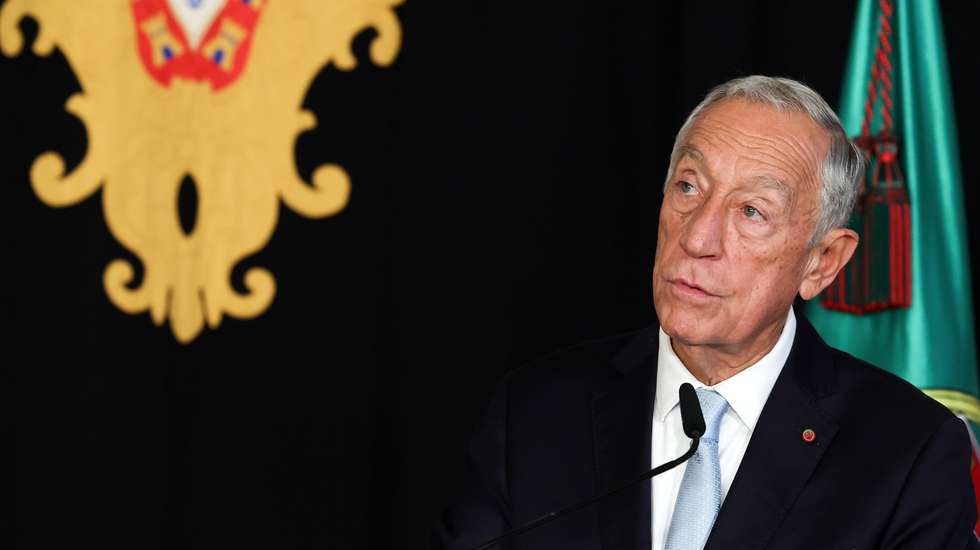 epa11780807 Portugal's President Marcelo Rebelo de Sousa attends a joint press conference with the president of the Swiss Confederation at Belem Palace, in Lisbon, Portugal, 16 December 2024. The Swiss president is on an official visit to Portugal.  EPA/ANTONIO COTRIM