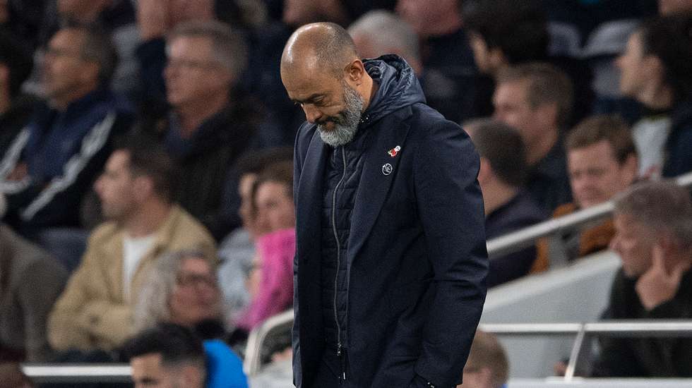 Nuno Espírito Santo deixa o Tottenham no oitavo lugar com um total de cinco vitórias e cinco derrotas em dez jogos