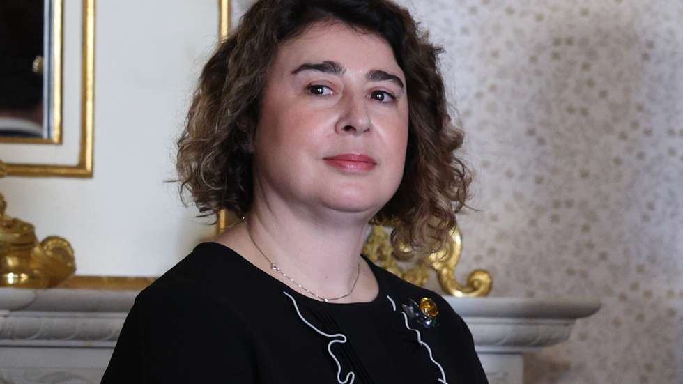 A nova secretária de Estado do Tesouro, Alexandra Reis, durante a cerimónia de tomada de posse no palácio de São Bento, em Lisboa, 02 de dezembro de 2022. TIAGO PETINGA/LUSA
