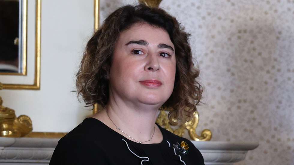A nova secretária de Estado do Tesouro, Alexandra Reis, durante a cerimónia de tomada de posse no palácio de São Bento, em Lisboa, 02 de dezembro de 2022. TIAGO PETINGA/LUSA