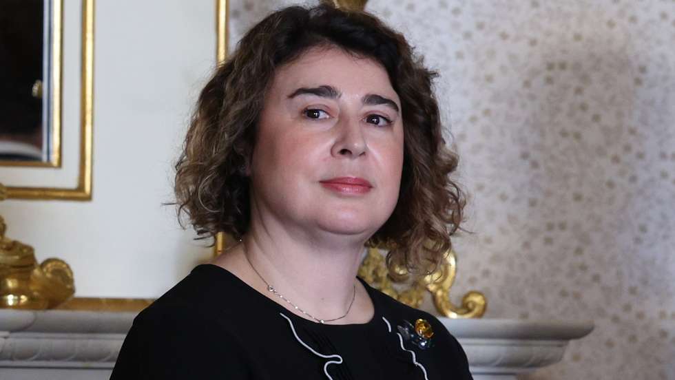 A nova secretária de Estado do Tesouro, Alexandra Reis, durante a cerimónia de tomada de posse no palácio de São Bento, em Lisboa, 02 de dezembro de 2022. TIAGO PETINGA/LUSA