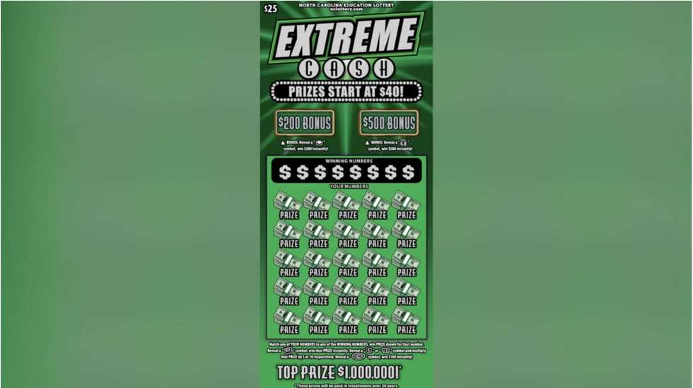 Extreme Cash raspadinha do homem que ganhou um milhão com nota que encontrou no chão
