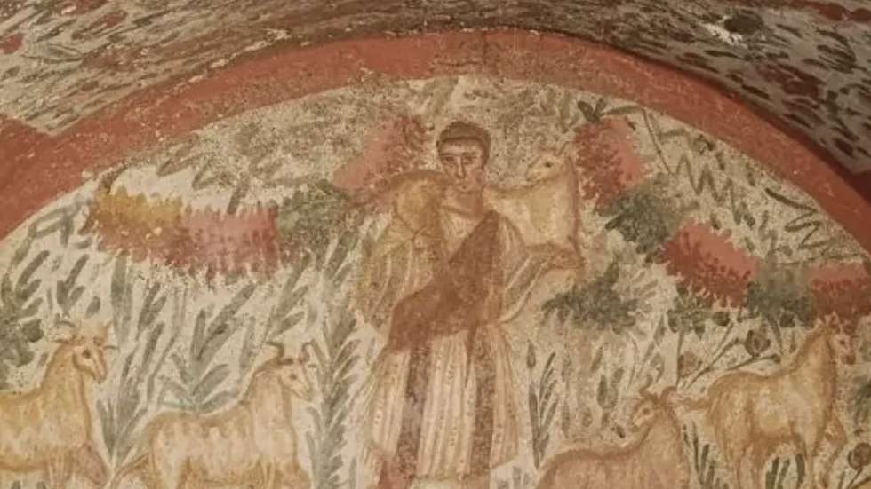 fresco de Jesus descoberto na Anatólia