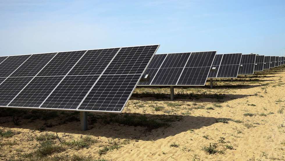 Central Solar Fotovoltaica de Pessegueiro, no dia da inauguração pelo ministro do Ambiente e Ação Climática, Duarte Cordeiro (ausente da fotografia), em Setúbal, 29 de março de 2023. ANTÓNIO COTRIM/LUSA