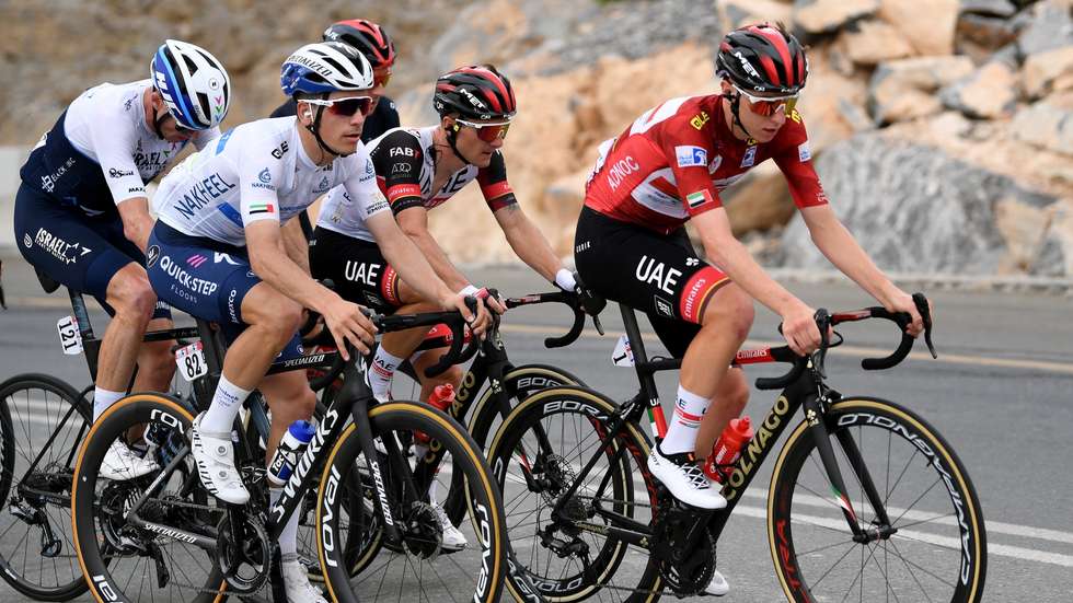 João Almeida conseguiu o primeiro pódio numa prova do World Tour na Volta aos Emirados Árabes Unidos de 2021, ganha por Tadej Pogacar