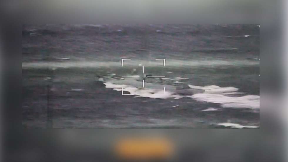 epa10565150 A handout photo provided by the Taiwan Ministry of National Defense shows type 052DL class destroyer Suzhou of the Chinese Navy being monitored by Taiwanese navy along the Taiwan Strait, Taiwan, 08 April 2023. China announced three days of military drills around Taiwan and flew dozens of planes across the Taiwan Strait median line on 08 April, following the Taiwanese president's visit to the United States.  EPA/TAIWAN MILITARY NEWS AGENCY / HANDOUT MANDATORY CREDIT -- watermarks may not be removed/cropped -- HANDOUT EDITORIAL USE ONLY/NO SALES