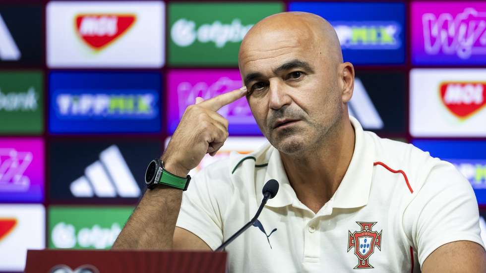 Portugal head coach Roberto Martinez attends a press conference ahead of the FIFA World Cup qualifying match against Hungary, at Puskas Arena Stadium, in Budapest, Hungary, 08 September 2025. JOSE SENA GOULAO/LUSA