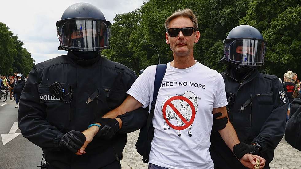 Anti coronavirus vaccine protest in Berlin