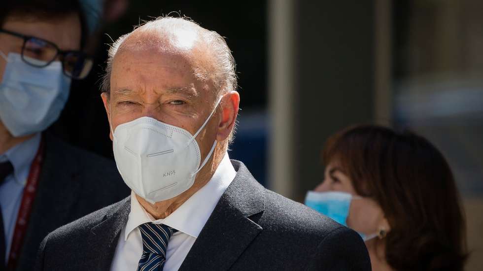 Jorge Nuno Pinto da Costa, presidente do FC Porto, visita o futuro "Espaço Dragão" do Hospital de São João do Porto, 3 de maio de 2021. JOSÉ COELHO/LUSA