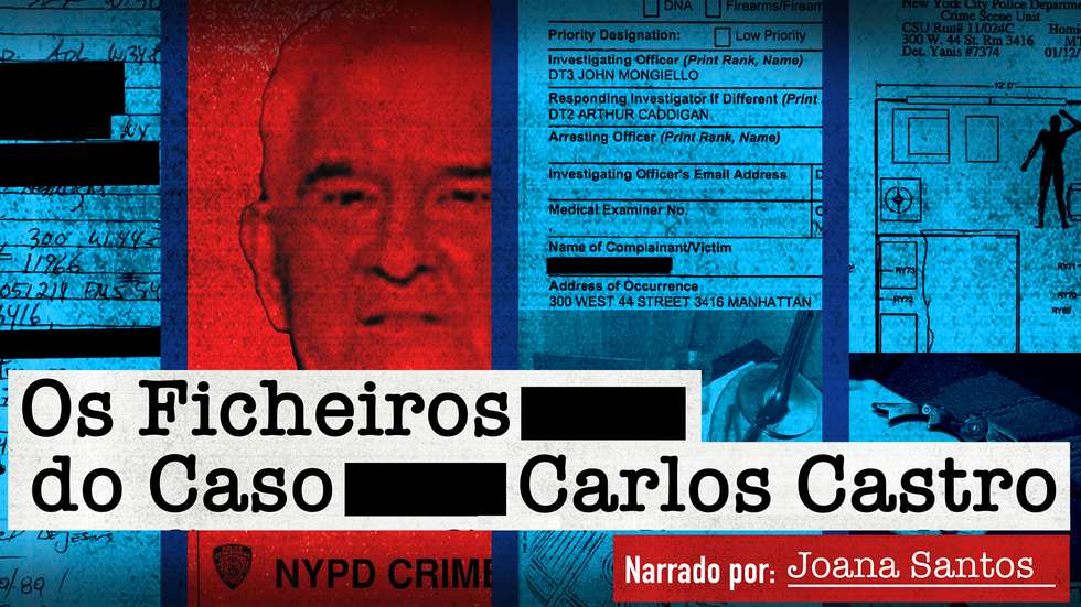 "Os Ficheiros do Caso Carlos Castro" é uma série para ouvir em seis episódios que tem narração da atriz Joana Santos e banda sonora original de Júlio Resende