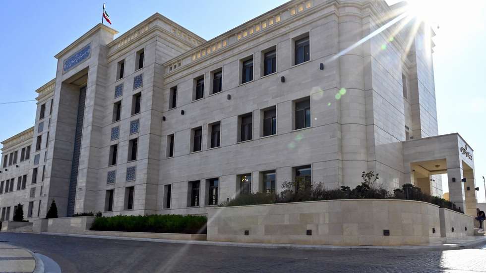 epa12846017 (FILE) - A view of the Iranian Embassy complex in Beirut, Lebanon, 14 October 2023 (reissued 224 march 2026). Lebanon's Ministry of Foreign Affairs summoned Iranian Charge d'Affaires Tawfiq Samadi Khoshkho on 24 March 2026 to formalize the withdrawal of accreditation for Ambassador-designate Mohammad Reza Sheibani. The Lebanese state has declared Sheibani 'persona non grata', demanding his departure from the country no later than 29 March.  EPA/WAEL HAMZEH