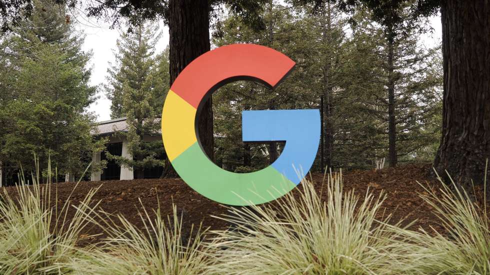 epa11090974 Google’s new signage entering the campus in Mountain View, California, USA, 19 January 2024. Last year in January Google cut 12,000 jobs. In an internal memo, Google CEO Sundar Pichai told employees expect more job cuts this year.  EPA/JOHN G. MABANGLO