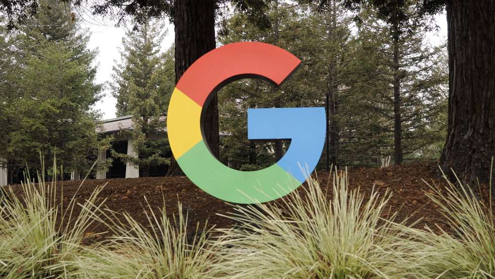 epa11090974 Google’s new signage entering the campus in Mountain View, California, USA, 19 January 2024. Last year in January Google cut 12,000 jobs. In an internal memo, Google CEO Sundar Pichai told employees expect more job cuts this year.  EPA/JOHN G. MABANGLO