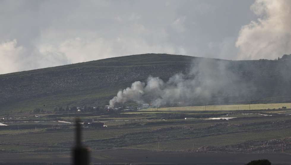 epa12860447 Smoke rises from a village in southern Lebanon as a result of an Israeli strike, as seen from the Israeli side of the boder in Kibbutz Dan, Upper Galilee, northern Israel, 30 March 2026. The Israeli military stated it is conducting strikes across Lebanon targeting Hezbollah infrastructure and personnel.  EPA/ATEF SAFADI