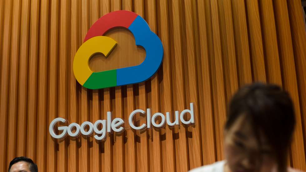 epa07590799 The Google Cloud logo is displayed at Google Inc. booth during the Cloud Expo Asia 2019 in Hong Kong, China, 22 May 2019. The expo runs through 23 May.  EPA/JEROME FAVRE