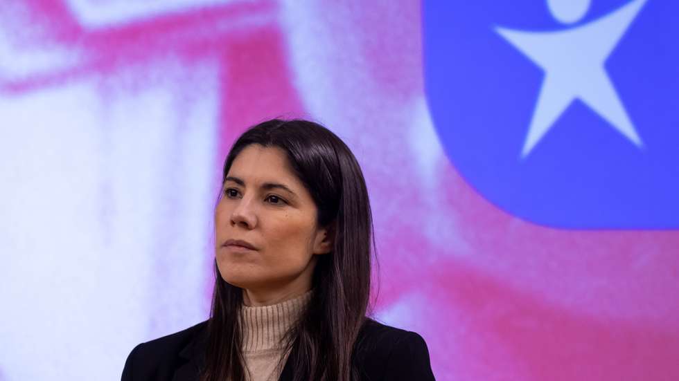 A coordenadora do Bloco de Esquerda, Mariana Mortágua, usa da palavra durante uma conferência de imprensa sobre habitação, na sede do Bloco de Esquerda, em Lisboa, 11 de fevereiro de 2024. JOSÉ SENA GOULÃO/LUSA