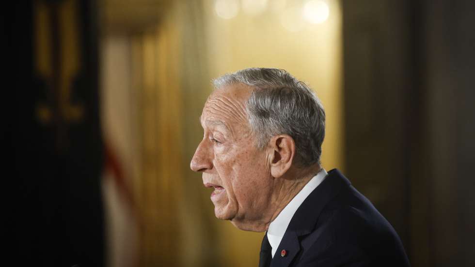 O Presidente da República, Marcelo Rebelo de Sousa, profere uma mensagem a propósito da realização do segundo sufrágio das Eleições Presidenciais de 2026, no Palácio de Belém, em Lisboa, 07 de fevereiro de 2026. ANTÓNIO PEDRO SANTOS/LUSA