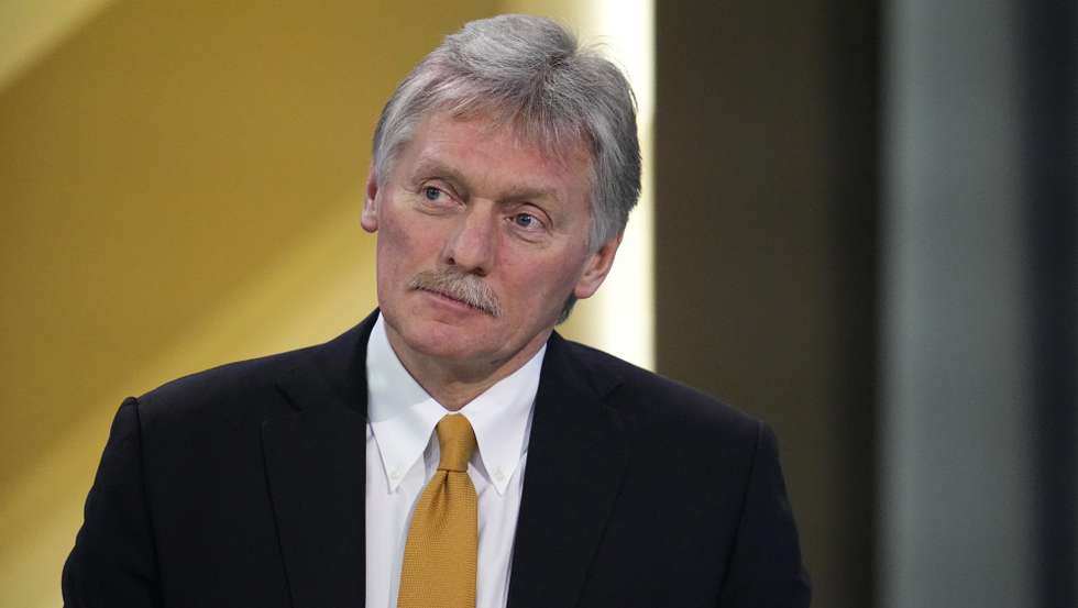 epa11028427 Kremlin spokesman Dmitry Peskov attends Russian President Vladimir Putin's 'Direct Line', an annual question and answer session, as well as his annual end-of-year press conference at the Gostiny Dvor forum hall in Moscow, Russia, 14 December 2023. Russian President Vladimir Putin on 14 December holds his end-of-year press conference, followed by the 'Direct Line with Vladimir Putin' televised event, where he will answer citizens' questions focusing on domestic issues. The President's Big Press Conference is an annual event that has been held since 2001. This year the format is combined 'Direct Line' (questions from citizens) and 'Big Press Conference' (questions from journalists). The event takes place months before the presidential election scheduled for 17 March 2024, in which Putin decided to run for re-election.  EPA/ALEXANDER ZEMLIANICHENKO / POOL