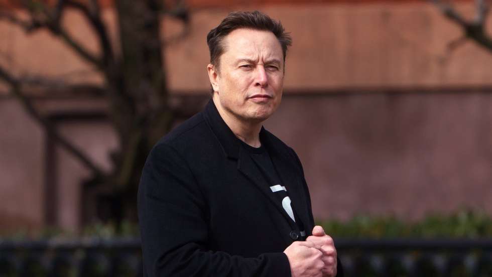 epa11893565 US entrepreneur and US special government employee Elon Musk leaves Blair House close to the White House, in Washington, DC, USA, 13 February 2025.  EPA/WILL OLIVER