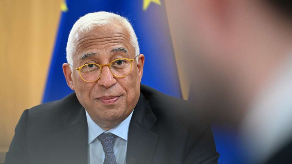 António Costa, Presidente do Conselho Europeu, participa num debate com jornalistas da Sala de Imprensa Europeia, Bruxelas, Bélgica, 16 de março de 2026. (ACOMPANHA TEXTO DA LUSA DE 17-03-2026) MARKUS LENHARDT/ DPA/ EUROPEAN NEWS ROOM/LUSA