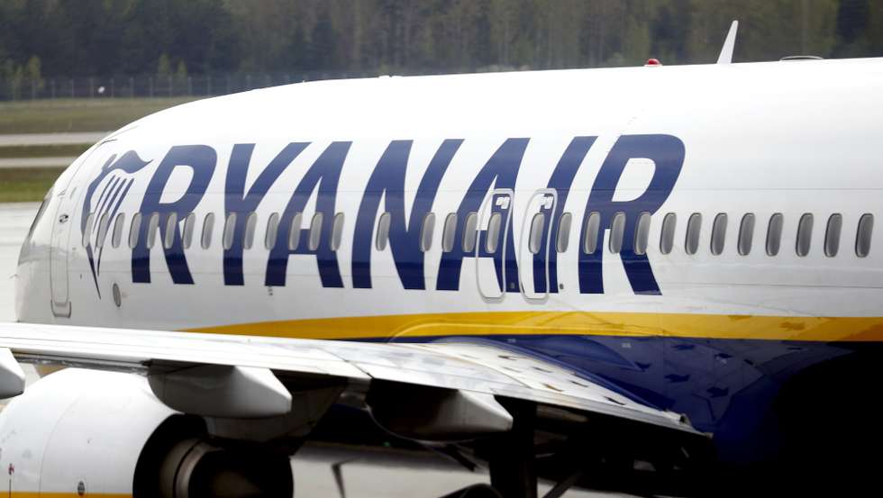 epa11310200 A Ryanair low-cost carrier group airplane at Riga Airport, Latvia, 30 April 2024. Riga Airport is the international airport of Riga, the capital of Latvia, and the largest airport in the Baltic states.  EPA/TOMS KALNINS