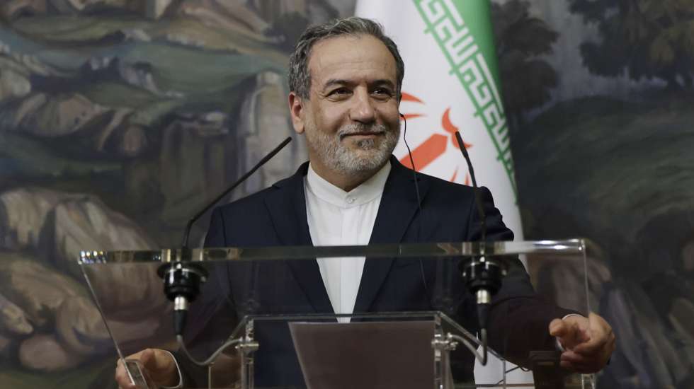 epa12038919 Iran's Foreign Minister Abbas Araghchi attends a joint press conference with Russian Foreign Minister following their talks in Moscow, Russia, 18 April 2025. Abbas Araghchi is on his two days working visit to Moscow.  EPA/TATYANA MAKEYEVA / POOL