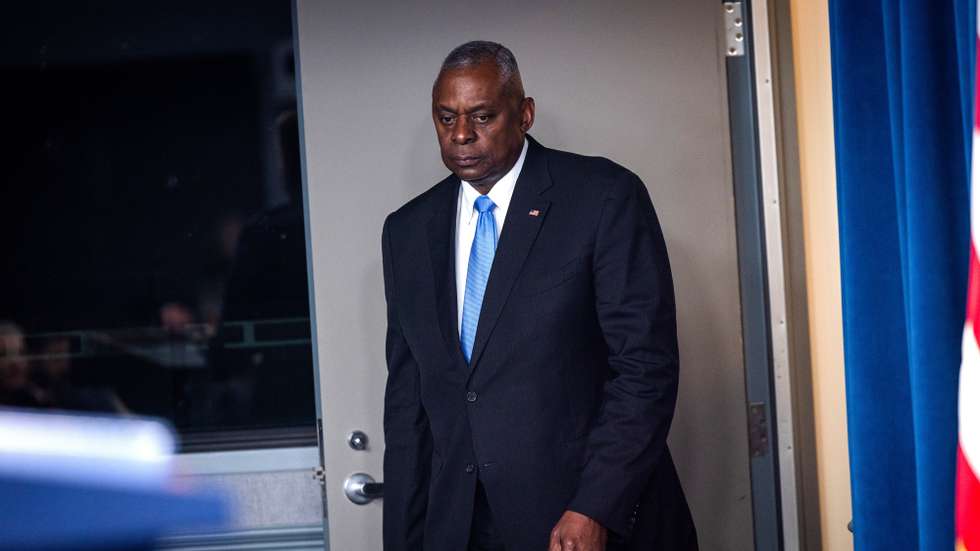 epa11495948 US Secretary of Defense Lloyd Austin arrives for a press conference at the Pentagon in Arlington, Virginia, USA, 25 July 2024. Austin, along with Chairman of the Joint Chiefs of Staff Charles Brown, took questions from reporters about Russian and Chinese bombers flying together off the coast of Alaska, and about US weapons sales to Israel. North American Aerospace Defense Command (NORAD) detected, tracked, and intercepted two Russian and two Chinese military aircraft operating in the Alaska Air Defense Identification Zone (ADIZ) on 24 July 2024, which according to a statement from NORAD, remained in international airspace and &#039;were not seen as a threat&#039;.  EPA/JIM LO SCALZO