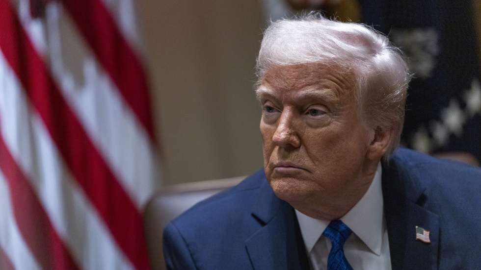 epa11988246 US President Donald Trump responds to questions from the news media during a meeting with ambassador nominees in the Cabinet Room of the White House in Washington, DC, USA, 25 March 2025.  EPA/SHAWN THEW / POOL