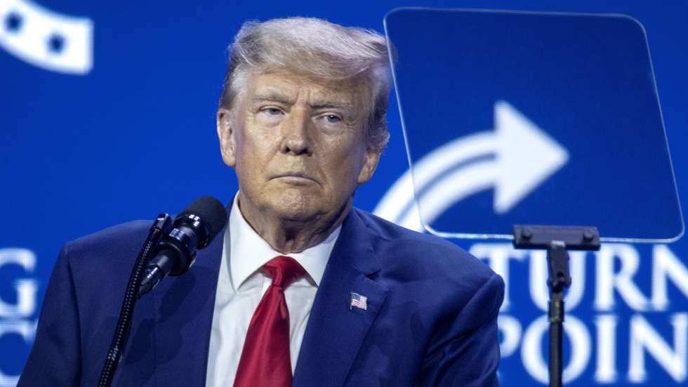 epa10748662 Former US President Donald J. Trump delivers remarks during the Turning Point Action Conference in West Palm Beach, Florida, USA, 15 July 2023. Turning Point Action is a conservative organization founded in 2019, its mission is to embolden the conservative base through grassroots activism and provide voters with resources to elect conservative leaders.  EPA/CRISTOBAL HERRERA-ULASHKEVICH