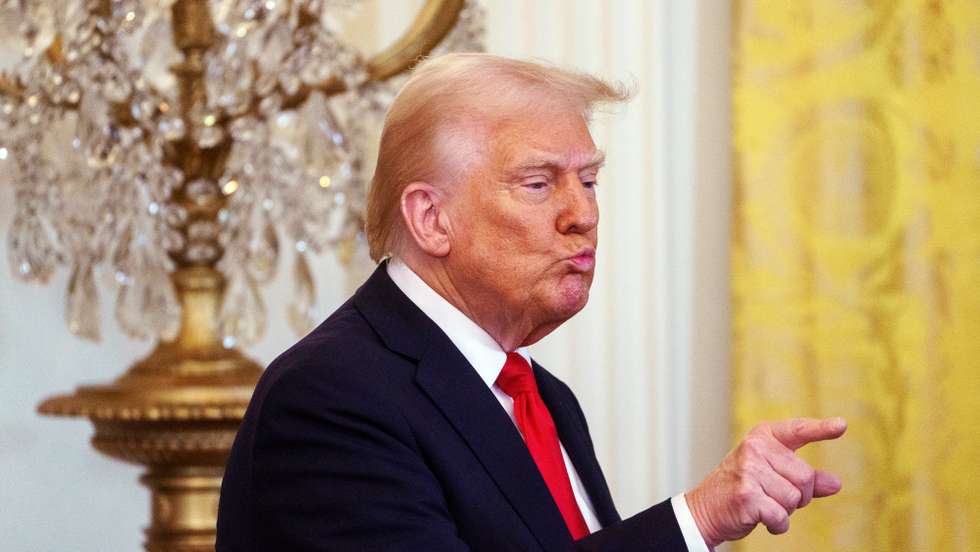 epa11990469 US President Donald Trump speaks during a Women's History Month Event at the White House in Washington, DC, USA, 26 March 2025.  EPA/WILL OLIVER