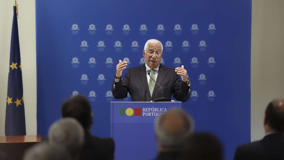 O primeiro-ministro, António Costa, intervém durante a apresentação do reforço do acordo de médio prazo de melhoria dos rendimentos, dos salários e da competitividade, CES-Conselho Económico e Social, em Lisboa, 07 de outubro de 2023. FILIPE AMORIM/LUSA