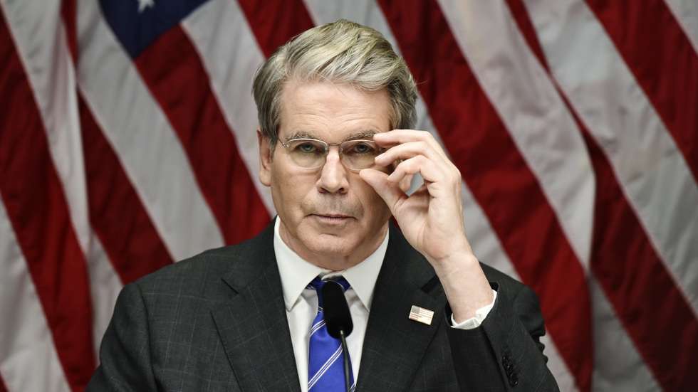 epa12271245 US Treasury Secretary Scott Bessent attends a press conference in the the Rosenbad building, the seat of Sweden's government, during the second day of trade talks between China and the USA, in Stockholm, Sweden, 29 July 2025.  EPA/Magnus Lejhall SWEDEN OUT