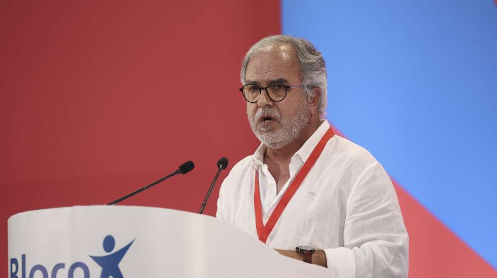 José Manuel Pureza, do Bloco de Esquerda (BE), intervém durante a XIII Convenção Nacional do partido, em Lisboa, 28 de maio de 2023. ANTÓNIO COTRIM/LUSA