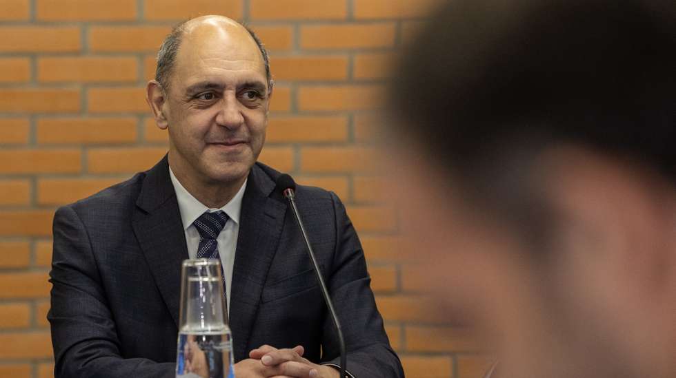 O ministro da Saúde, Manuel Pizarro, durante a reunião do Conselho de Ministros dedicado à temática da Ciência, em Aveiro, 6 de julho de 2023. JOSÉ COELHO/LUSA